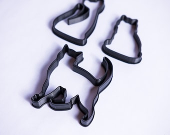 Set di formine per biscotti a forma di gatto stampate in 3D - Scegli il tuo colore