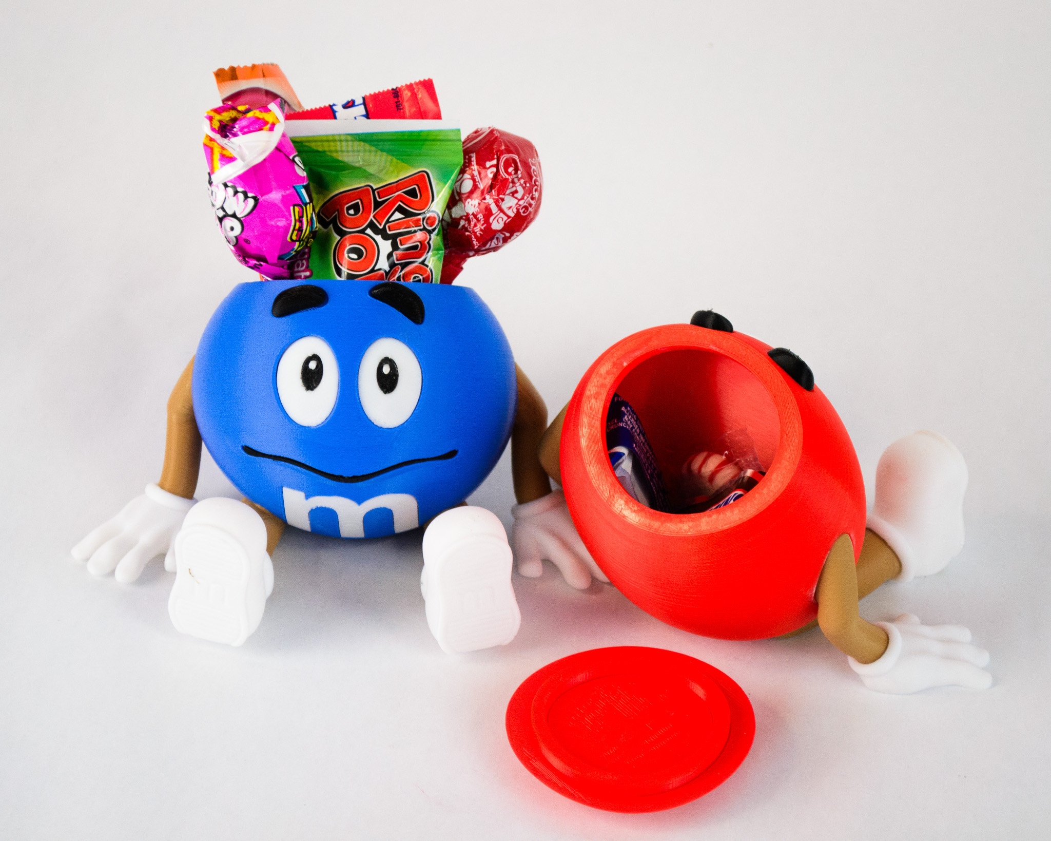 3D Printed M&M Guy: 2-inch Candy/pencil Holder With Storage - Etsy
