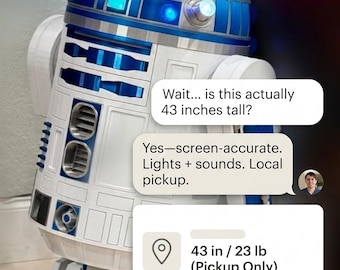 Life-Size 3D Printed R2-D2 Droid: 43" Star Wars Fan Art
