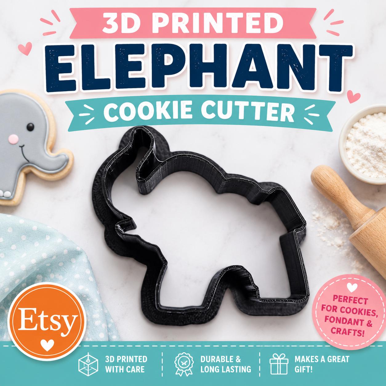 3D Printed Elephant Cookie Cutter: Fun Family Baking