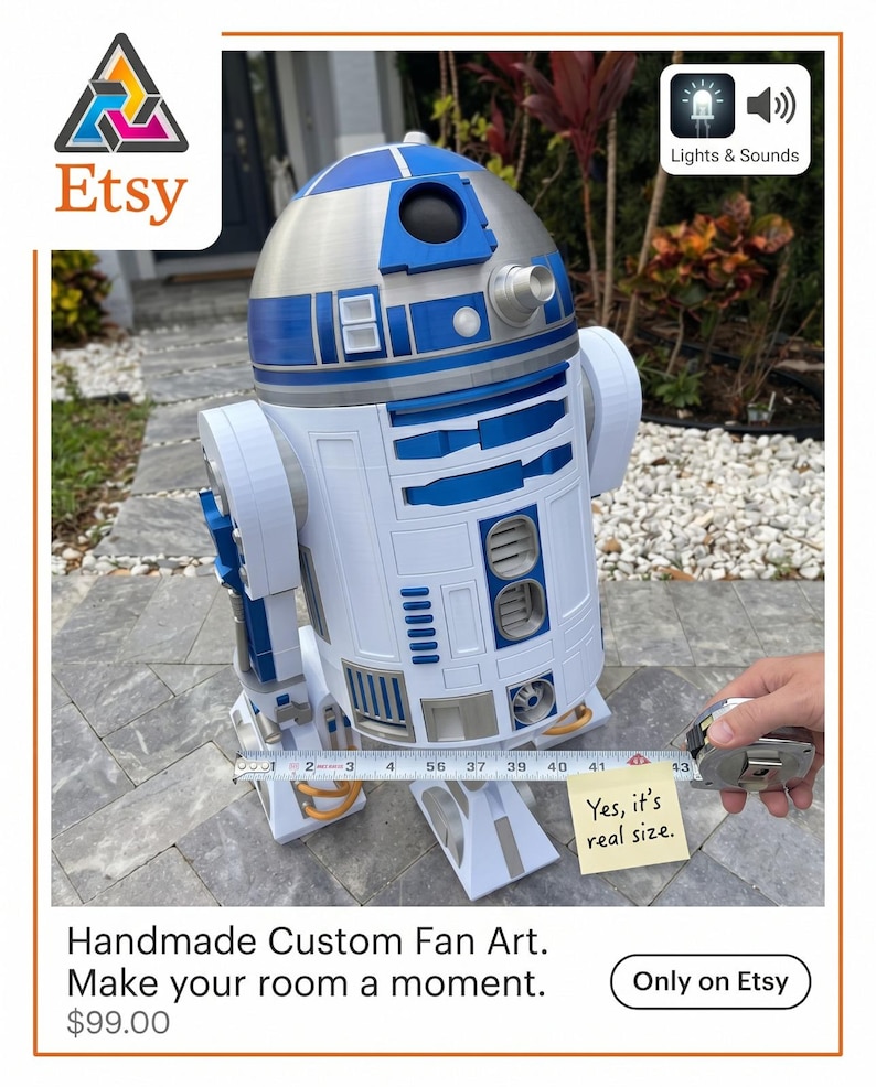 Life Size R8 Droid R2-D2 Star Wars Droid - Life Size - 3D Printed: 43