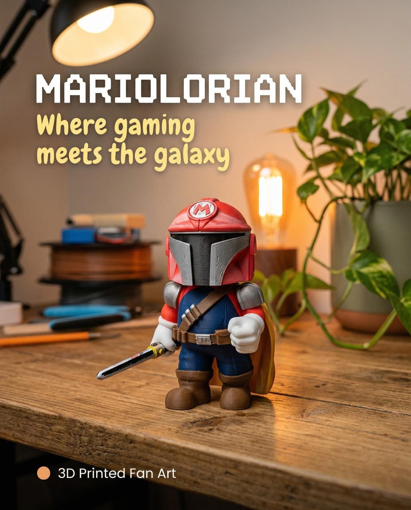 Mario-Lorian 3D Printed Collectible Figure.