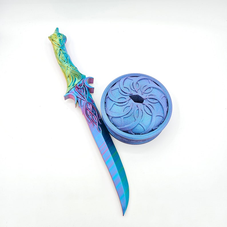 3D Printed Knife With Stand Such a Cool Print for Sure Many Colors to