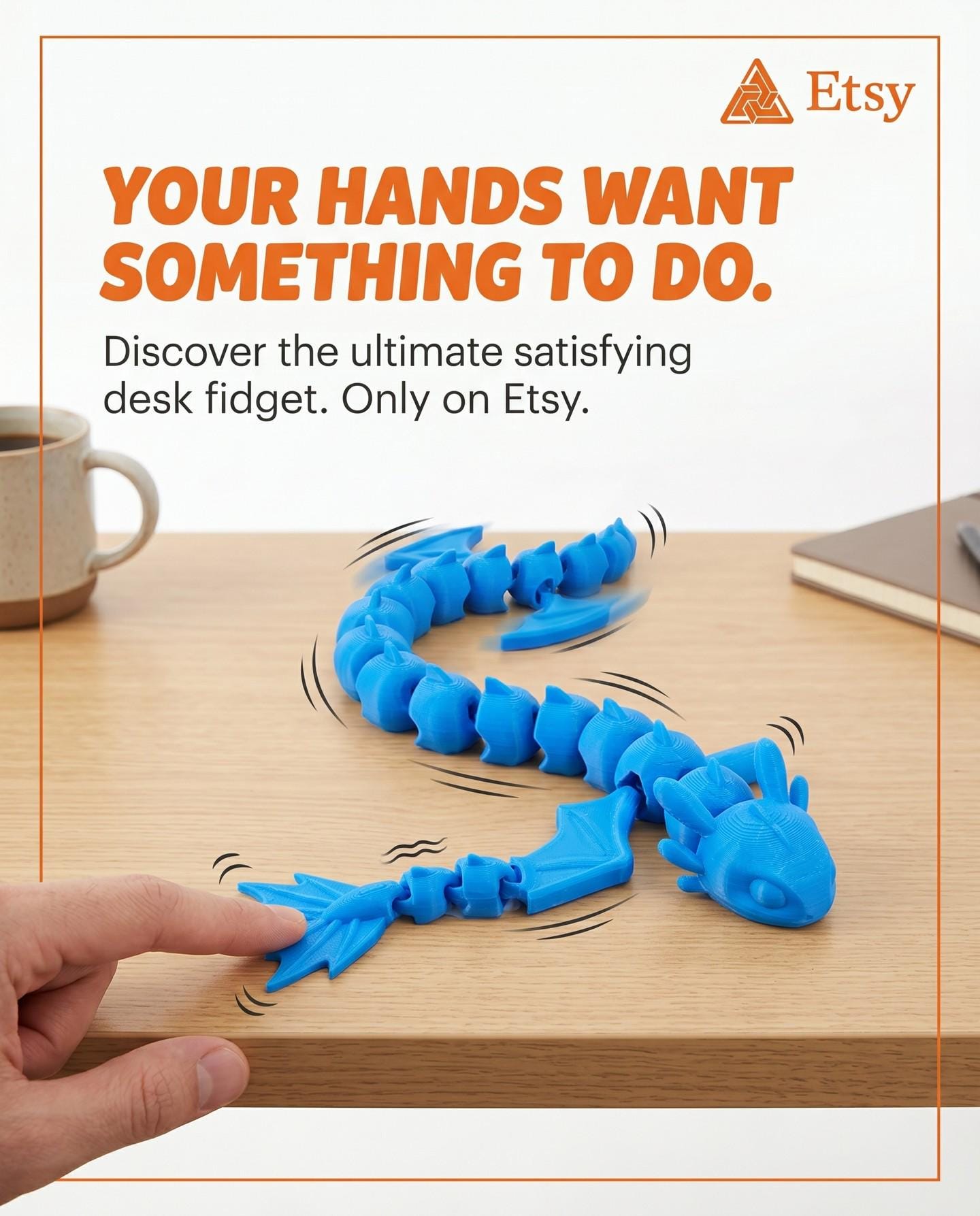 3D Printed Fidget Dragon: Flexible PLA Toy