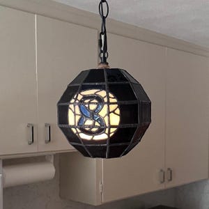 8-bol glas-in-lood hanglamp | Insteekbare hanglamp