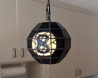 Suspension 8 boules en vitrail | Lampe suspendue enfichable