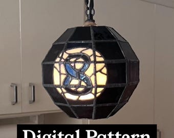 8 Ball Stained Glass Lamp Pattern PDF | Digital Download