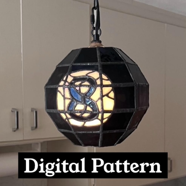 8 Ball Stained Glass Lamp Pattern PDF | Digital Download