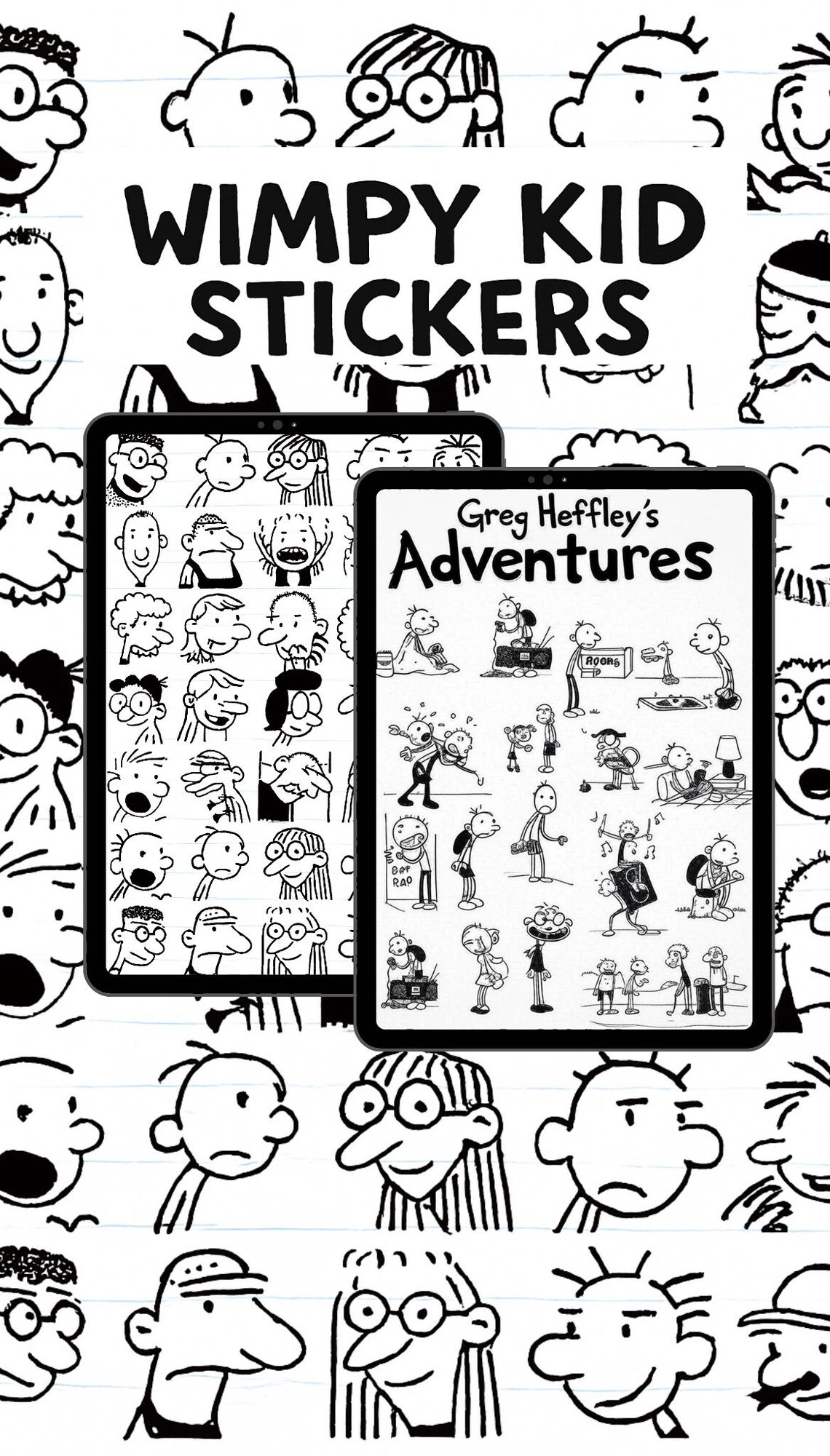 Wimpy Sticker Wimpy Kid Stickers | Digital Planner Bundle | Goodnotes & Notability ...
