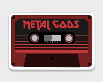 Adesivo Metal Gods Mix Tape - Decalque de Heavy Metal dos anos 80