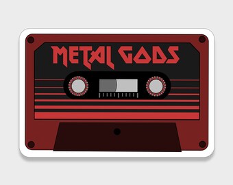 Metalhead Heavy Metal Mix Tape Retro Sticker 80s Aesthetic Decal