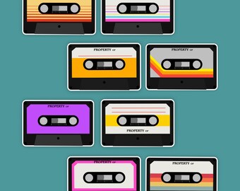 Autocollant 3M Scotch Cassettes Timbre 80s Original