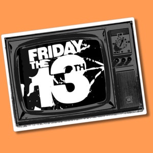 Friday The 13th Retro Horror Movie Sticker 80s Television Halloween Decal