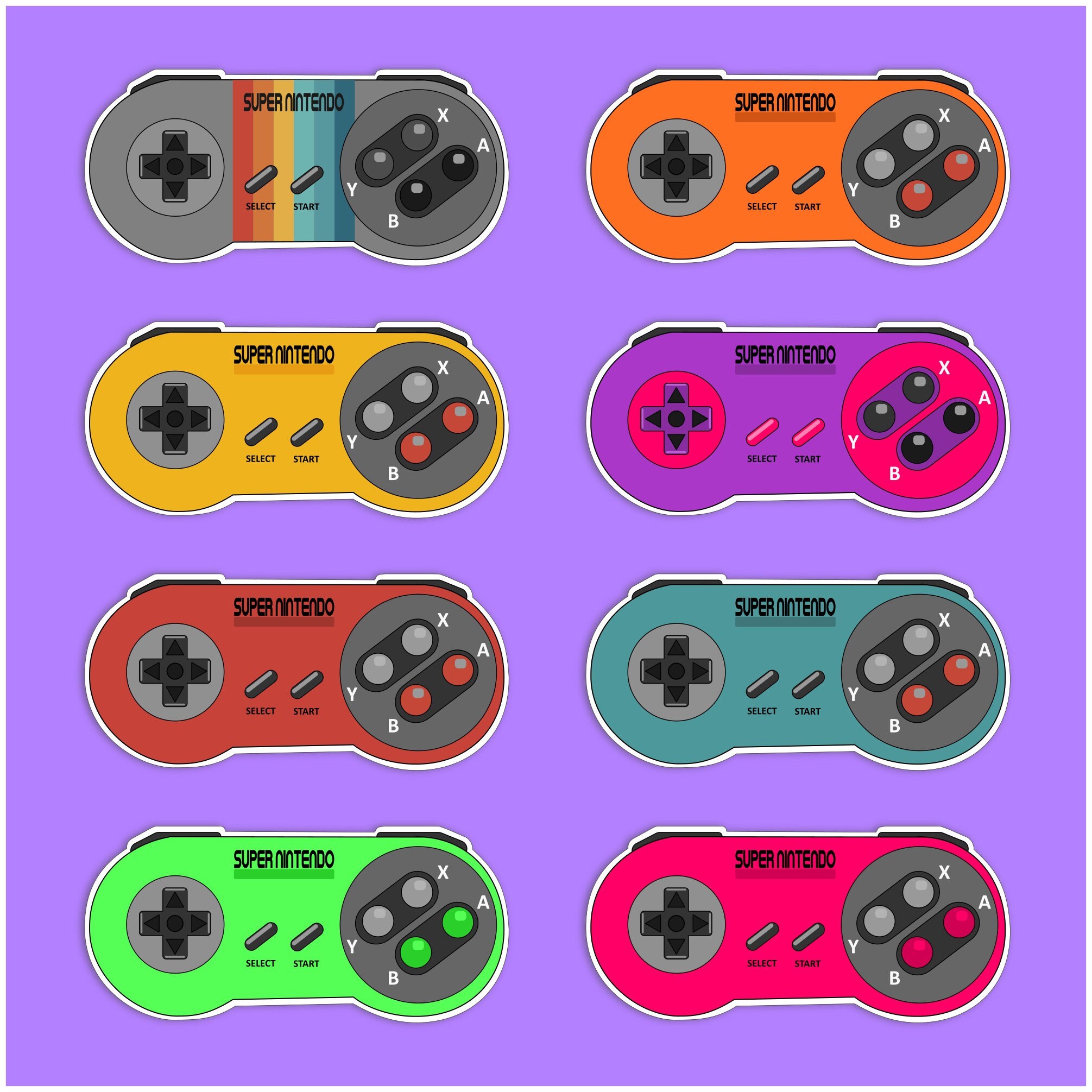 Sticker Gamer Nintendo Retro Gamer Stickers Super Nintendo Controller Gaming Laptop - Etsy