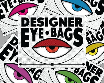 Designer Augenbeutel Designer Humor Aufkleber Künstler Kreative Lustige Laptop Aufkleber