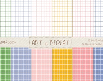 Cottage Spring Check Patterns | 12x12 JPGs (Digital Pattern Pack)