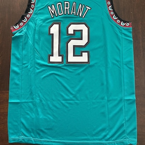 Ja Morant Vancouver Grizzlies Memphis Throwback Home Teal Blue Jersey #12 Adult Size Medium & Large