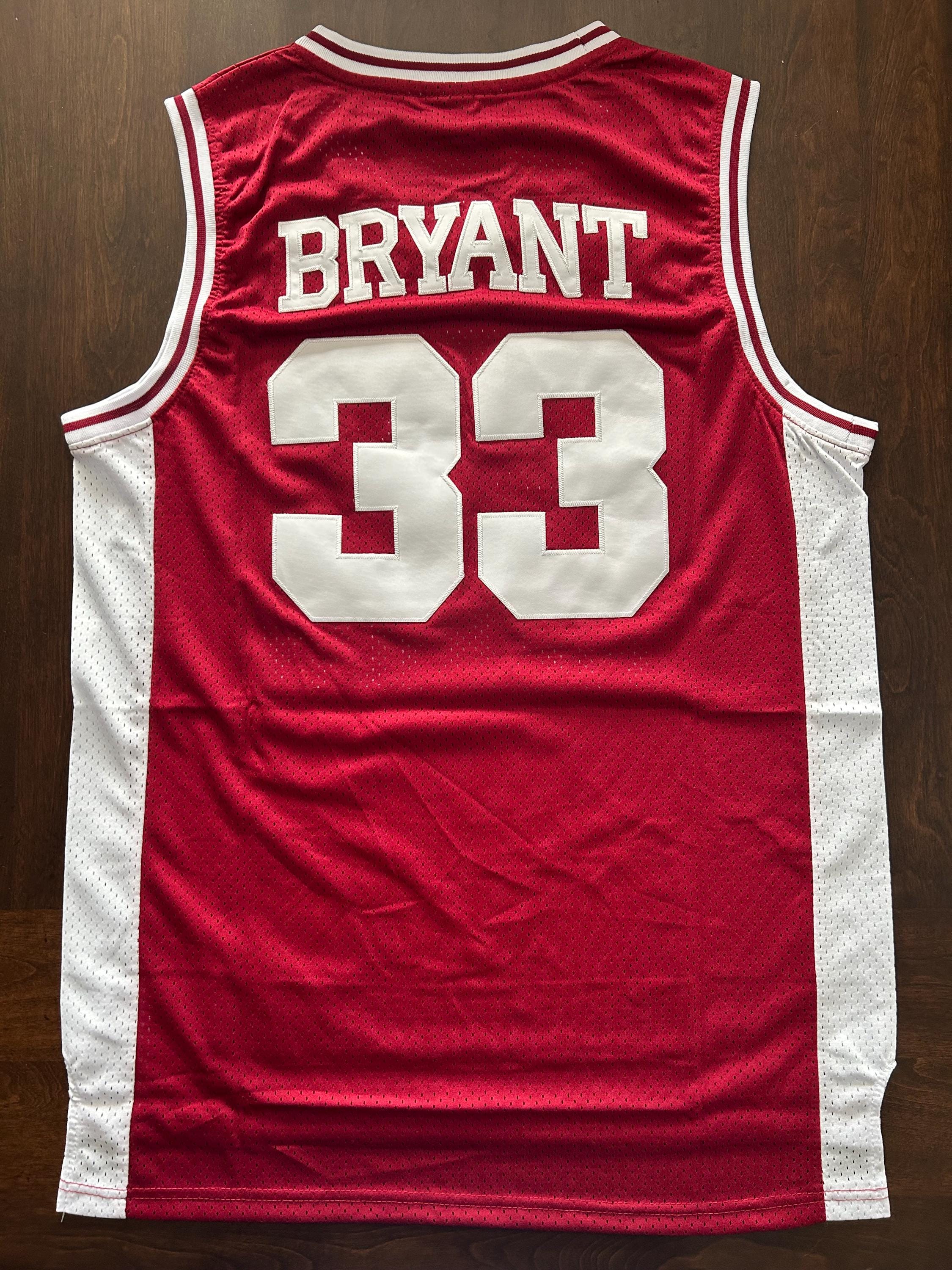 Kobe Bryant #33 Lower Merion High School Retro Throwback Red