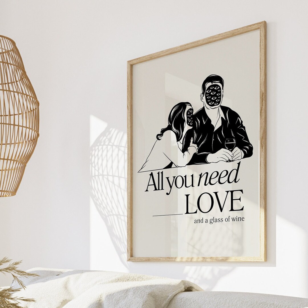All You Need is Love Wall Art, Love Poster, Couple Poster, Couple Love Printable Wall Art, Gift