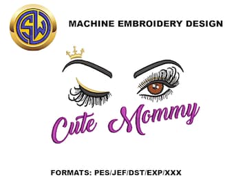 Mom Embroidery Design , Mother's Day Machine Embroidery File, Instant Download