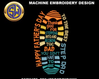 Dad Embroidery Design , Father's Day Machine Embroidery File, Instant Download