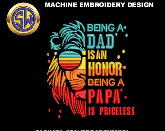 Dad Embroidery Design , Father's Day Machine Embroidery File, Instant Download