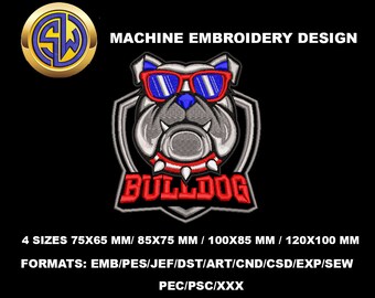 Bulldog Machine Embroidery