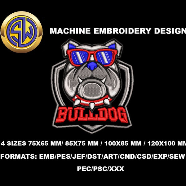 Bulldog Machine Embroidery