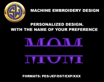 Mother's Day machine embroidery designs. customizable