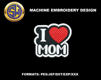 Mama Embroidery Design, Applique Mother's Day Machine Embroidery File, Instant Download