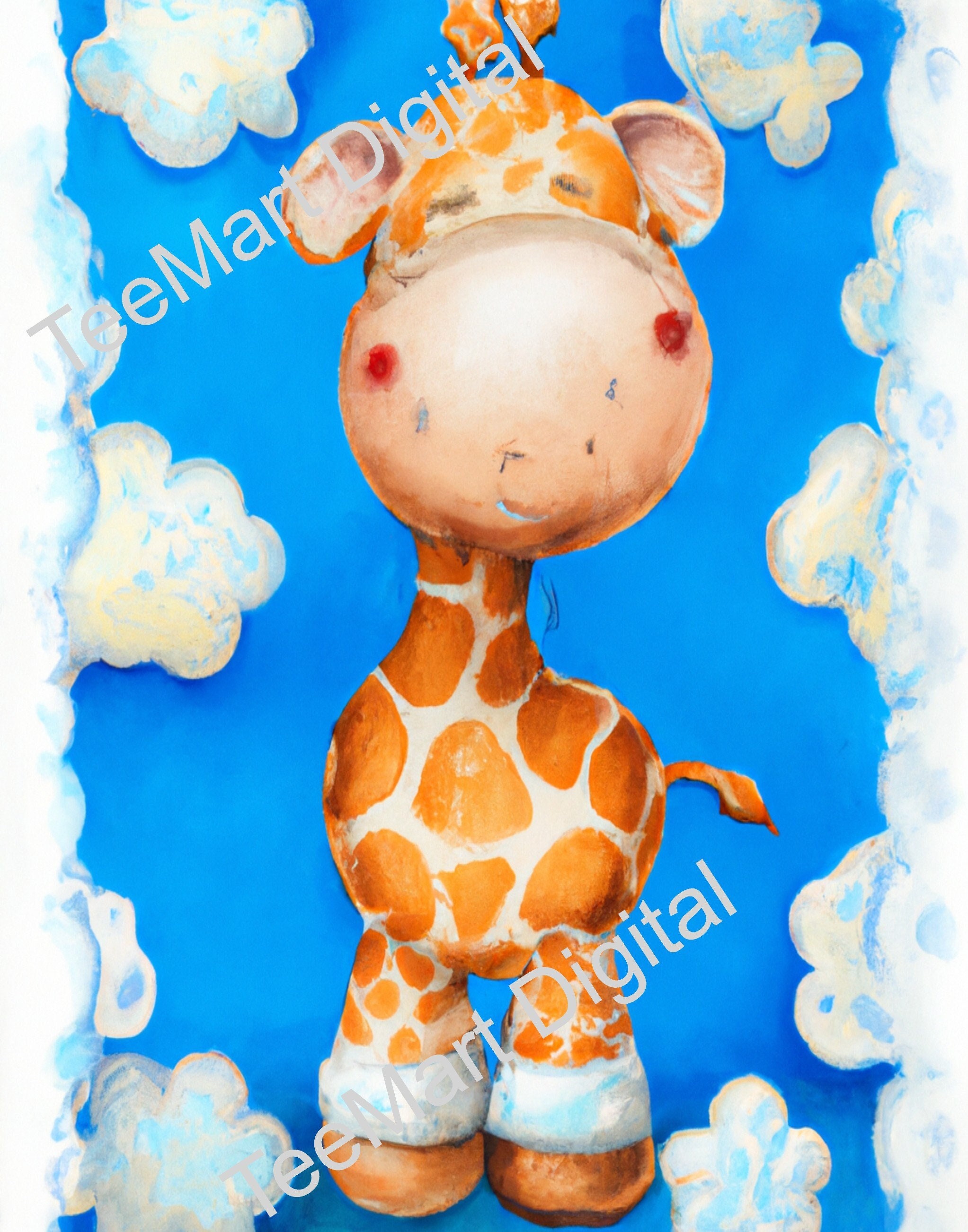Nursery Wall Art, Baby Giraffe Printable, Nursery Decor, Digital Art Download Etsy