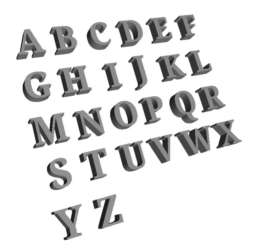 ABC 3d-printable Stl-file. Alphabet for 3D Printing 3D - Etsy
