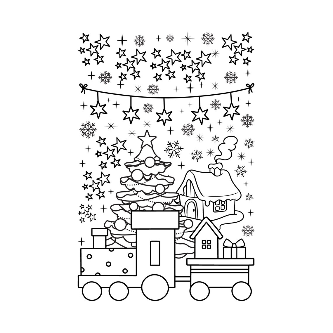 Cristmas Coloring Pages for Kids|holidays|printable|simple Activities ...