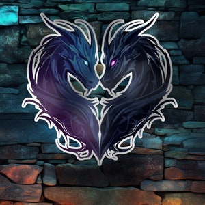 Fourth Wing Sticker, Dragon Sticker, Tairn & Sgaeyl Sticker, Violet Sorrengail - Great for Dragon and Fantasy Fans!