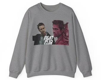 Fight Club Sweatshirt, Tyler Durden und Edward Norton Pullover, Film Geschenk