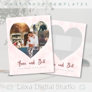 Photo collage Template, Photoshop Collage, Family photo collage, PSD template, Photo wall collage, Memory Collage