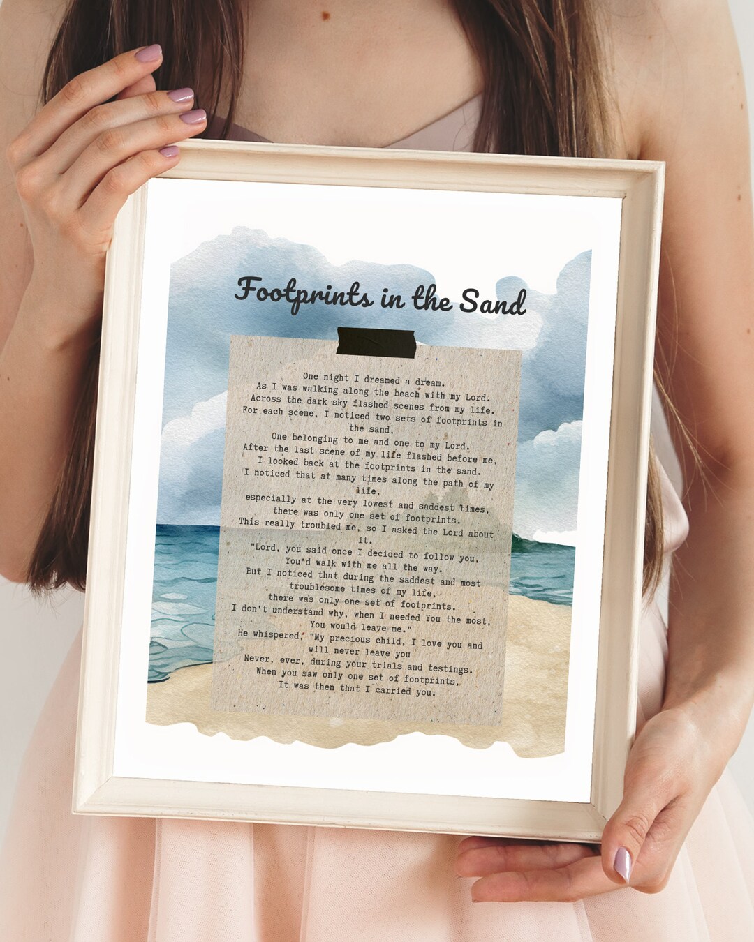 Digital Footprints in the Sand Wall Art Etsy