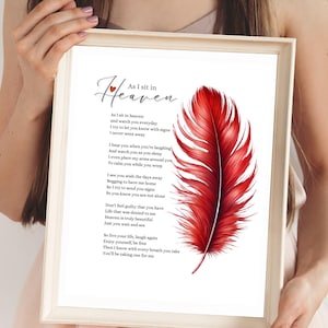Digital As I Sit in Heaven Poem Wall Art