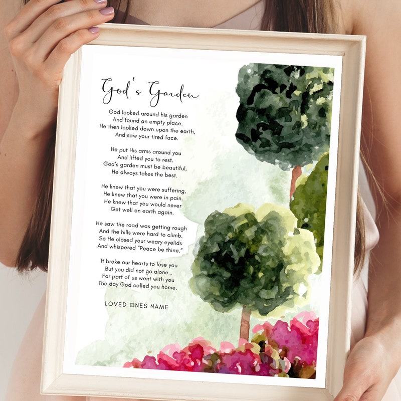Gods Garden Poem - Etsy