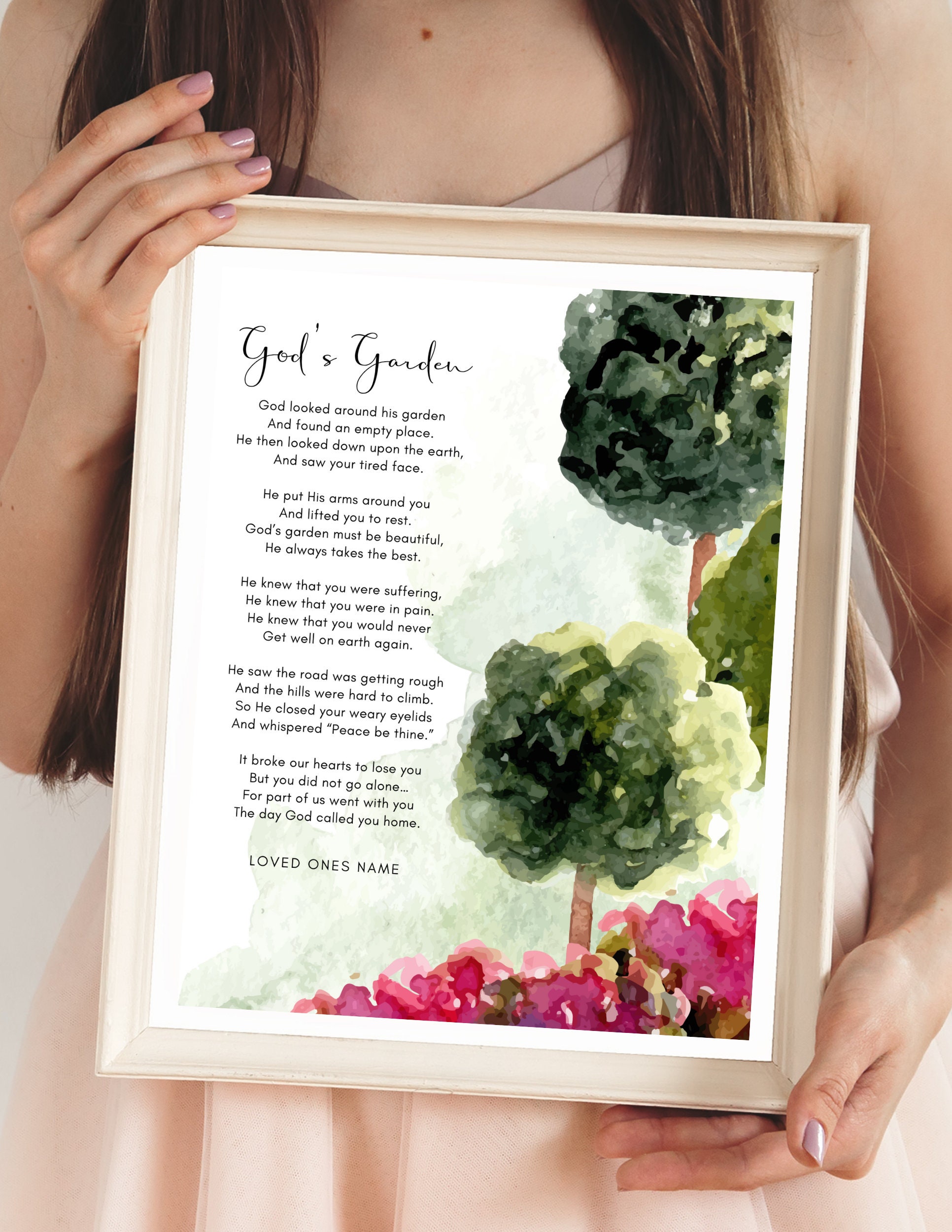 Digital God's Garden Poem Wall Art Etsy