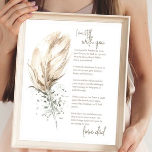 I Am Still With You Memorial Poem | Personalized Remembrance Print with Feather | Digital Funeral Keepsake | Sympathy Gift