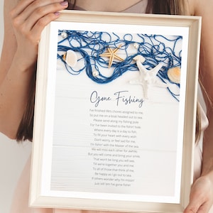 Digital Personalized Memorial Gone Fishing