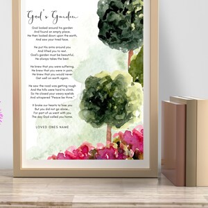 Digital God's Garden Poem Wall Art - Etsy