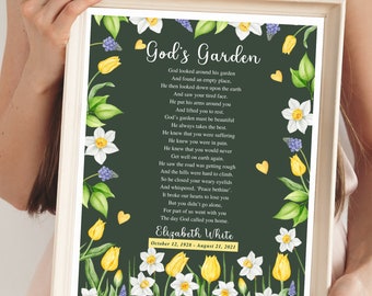 God's Garden Poem Wall Art - Etsy