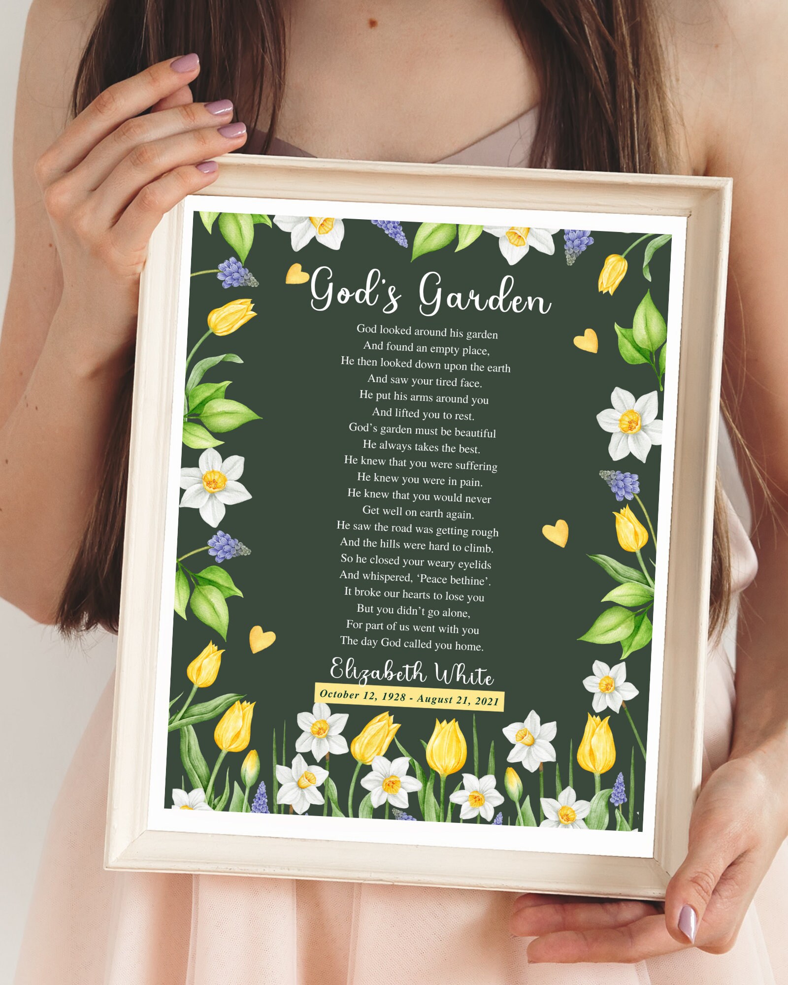 God's Garden Poem Wall Art Etsy
