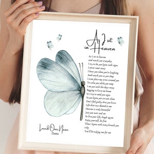 Digital As I Sit in Heaven Poem Wall Art