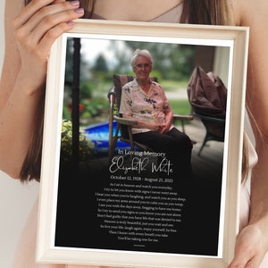 Digital Personalized A I sit in Heaven Memorial Poster