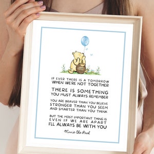 You Are Braver Than You Think Wall Art | Winnie the Pooh Quote | Digital Printable Nursery Decor | Inspirational Kids Room Sign