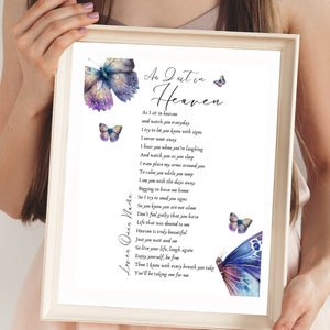 Digital As I Sit in Heaven Poem Wall Art