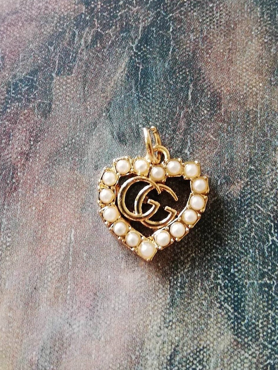 1 Psc 20mm Pendant .buttons Gold Metal Faux Perlen Etsy